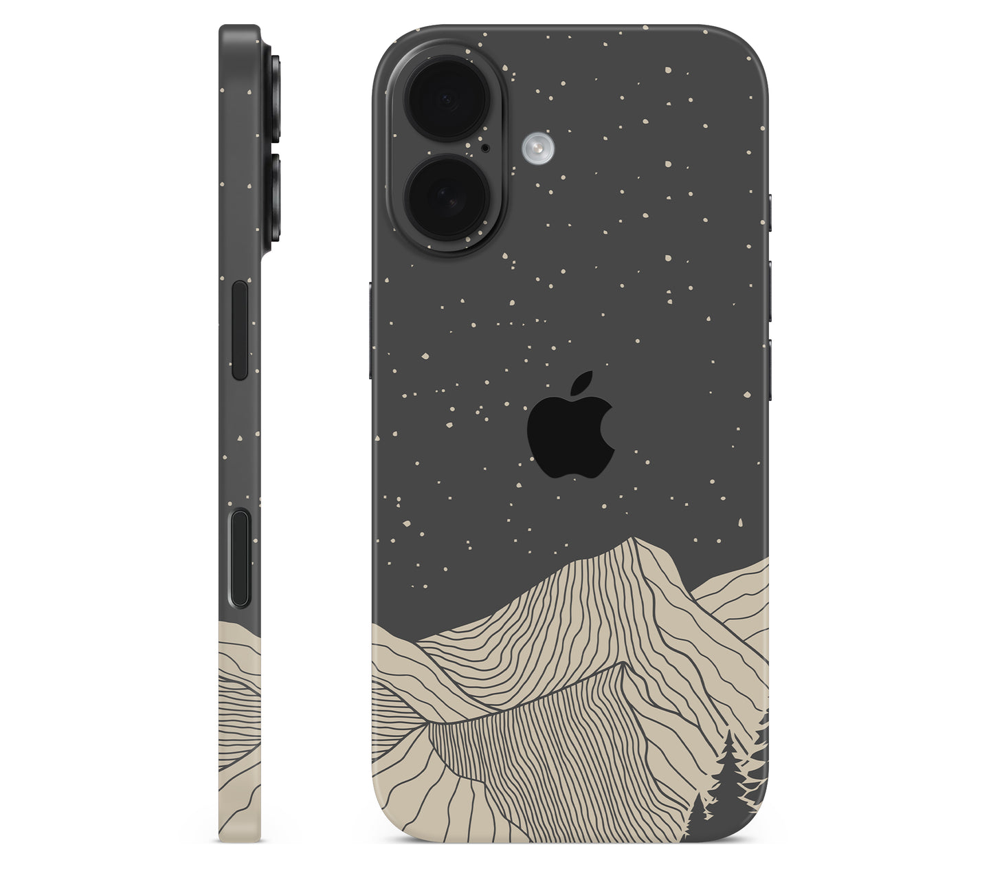 iPhone 16 skin, Nightline, full wrap with logo cutout