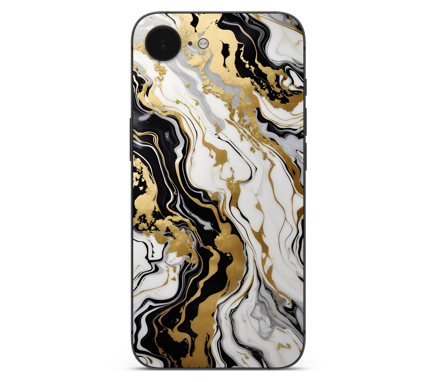 iPhone 17e skin, Gold Flare, back skin without logo cutout