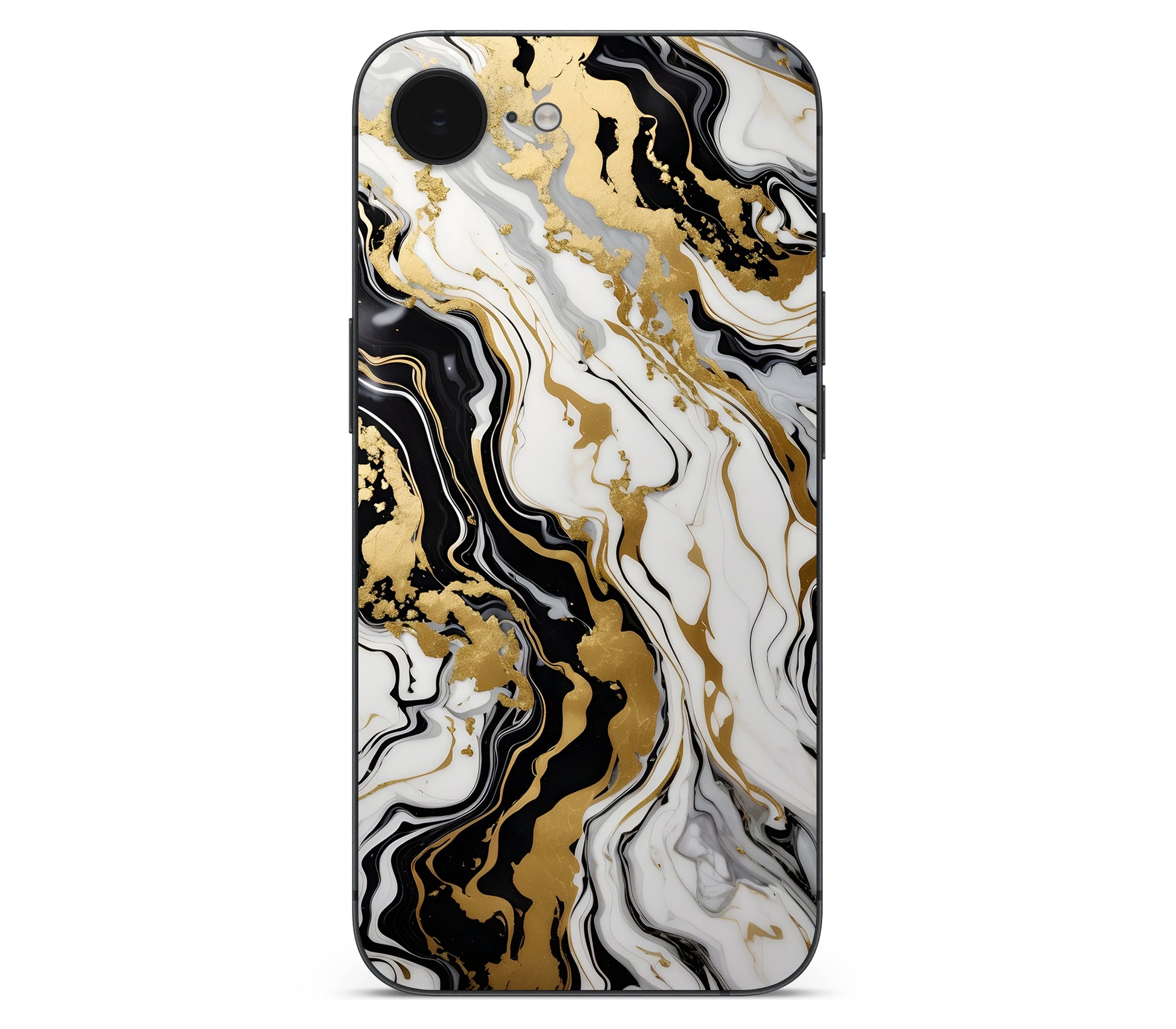 iPhone 17e skin, Gold Flare, back skin without logo cutout