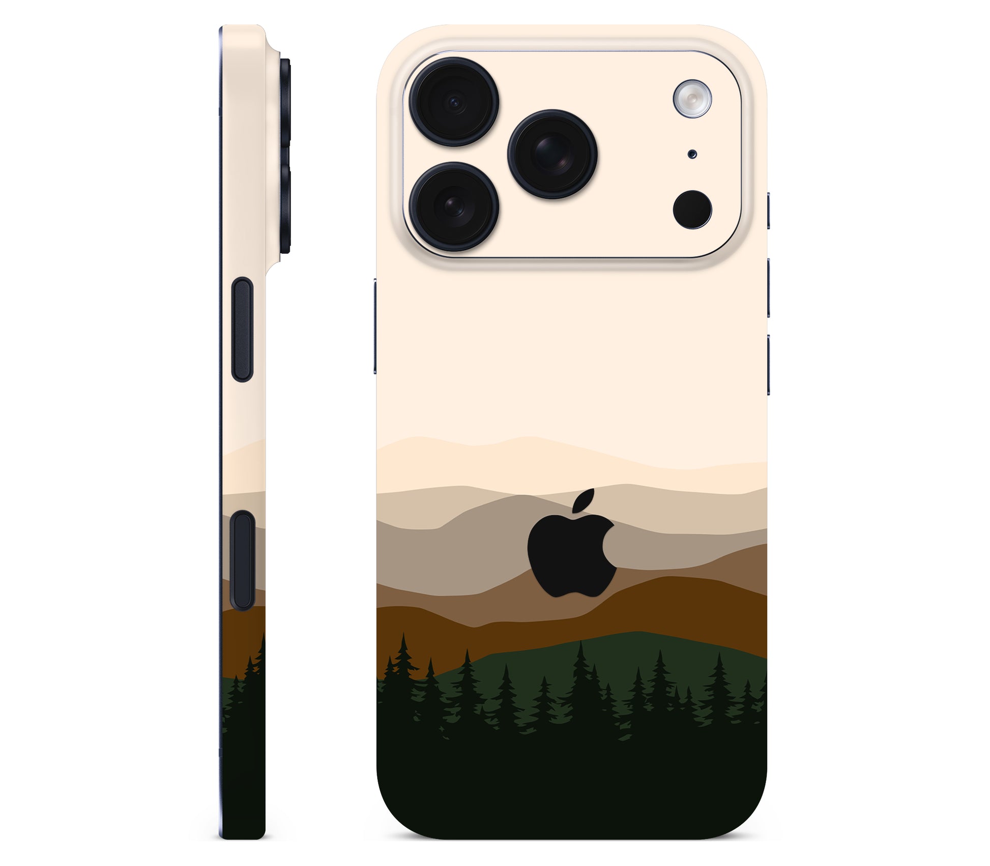 iPhone 17 Pro Max skin, Sierra Dusk, full wrap with logo cutout