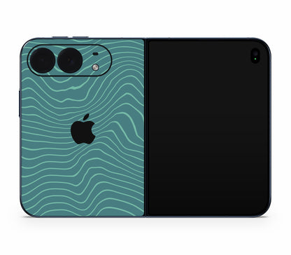 iPhone Duo skin, Tide, back skin with logo cutout