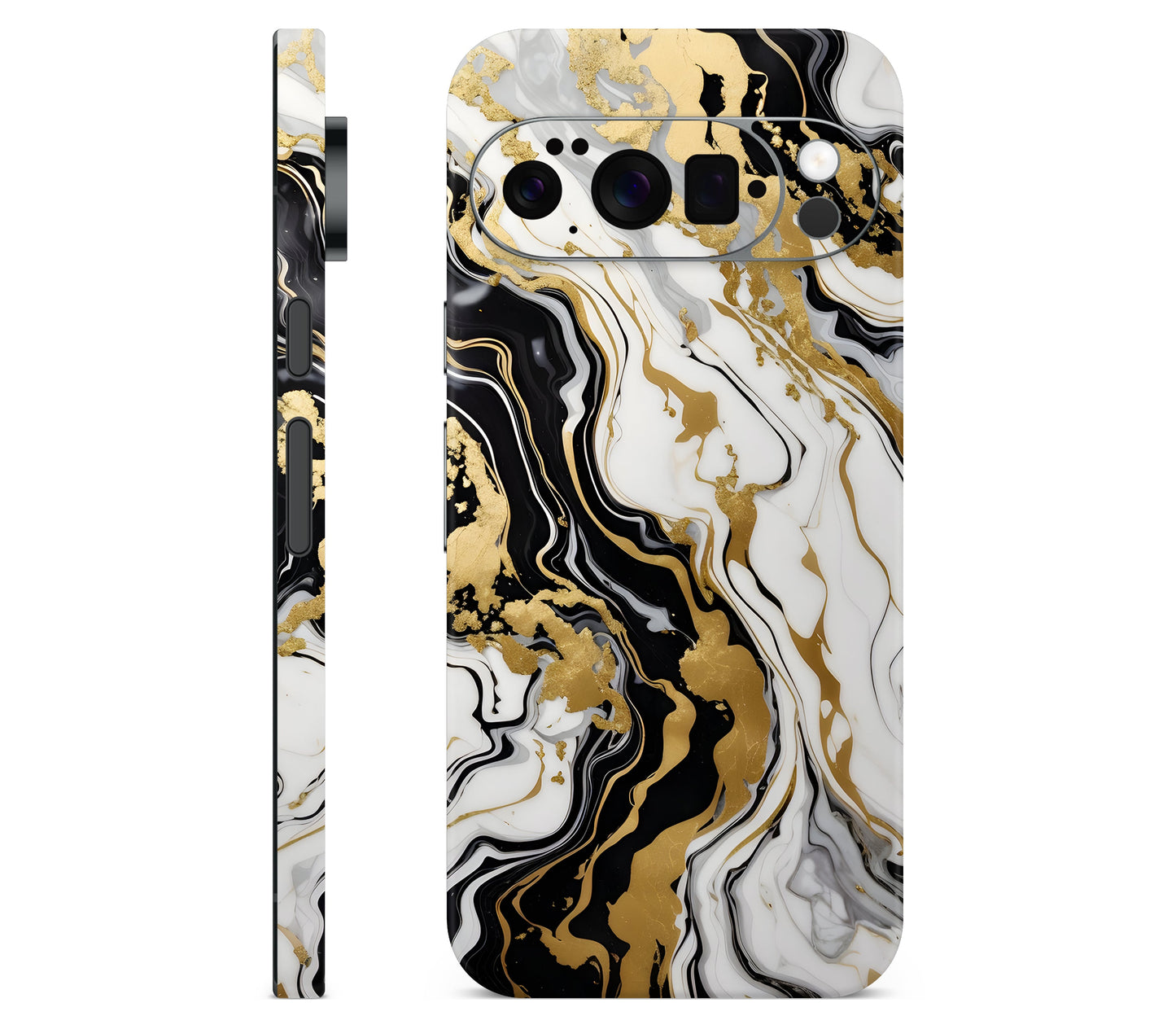 Google Pixel 11 Pro skin, Gold Flare, full wrap skin