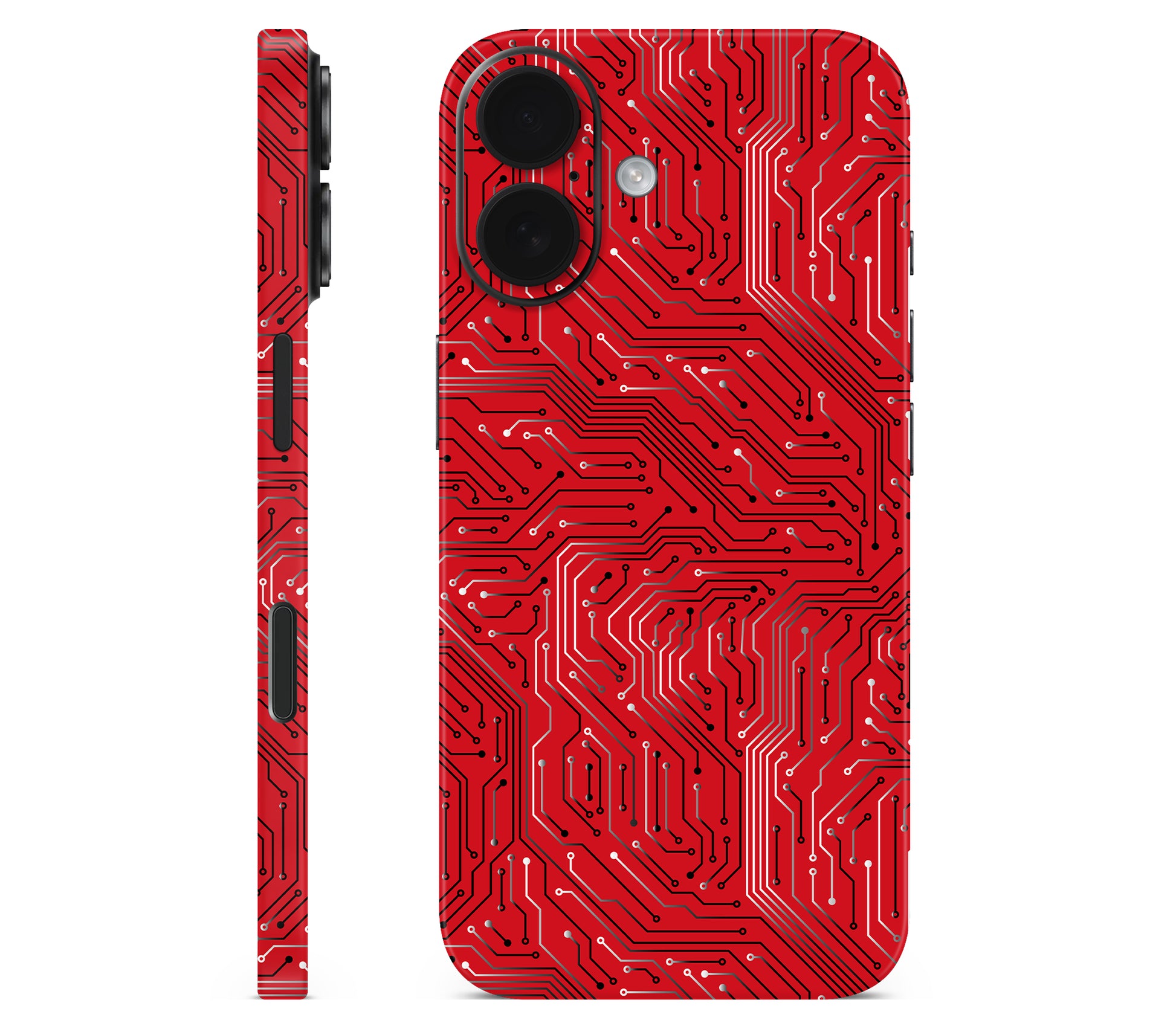 iPhone 16 Plus skin, REDLINE, full wrap without logo cutout