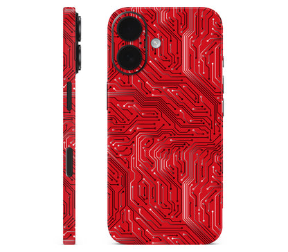 iPhone 16 skin, REDLINE, full wrap without logo cutout
