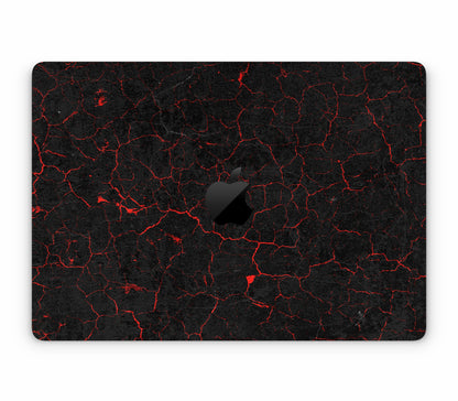 MacBook Air 13" (2025, M4) skin, Hellcrack, top skin with logo cutout