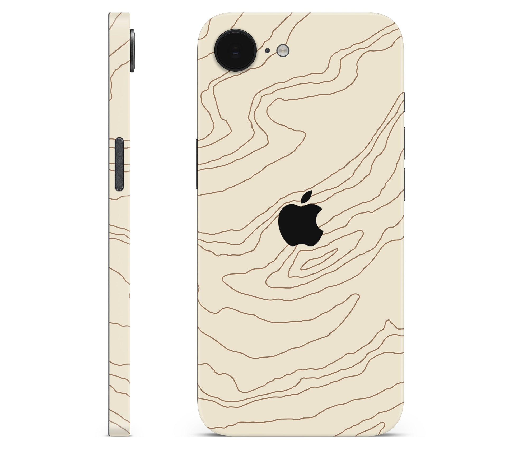 iPhone 17e skin, Dune, full wrap with logo cutout