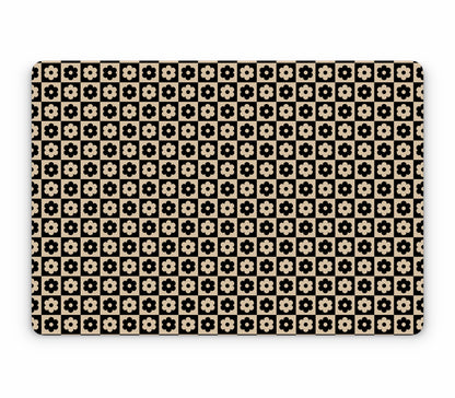 MacBook Air 15" (2024, M3) skin, Floral Grid, top skin without logo cutout
