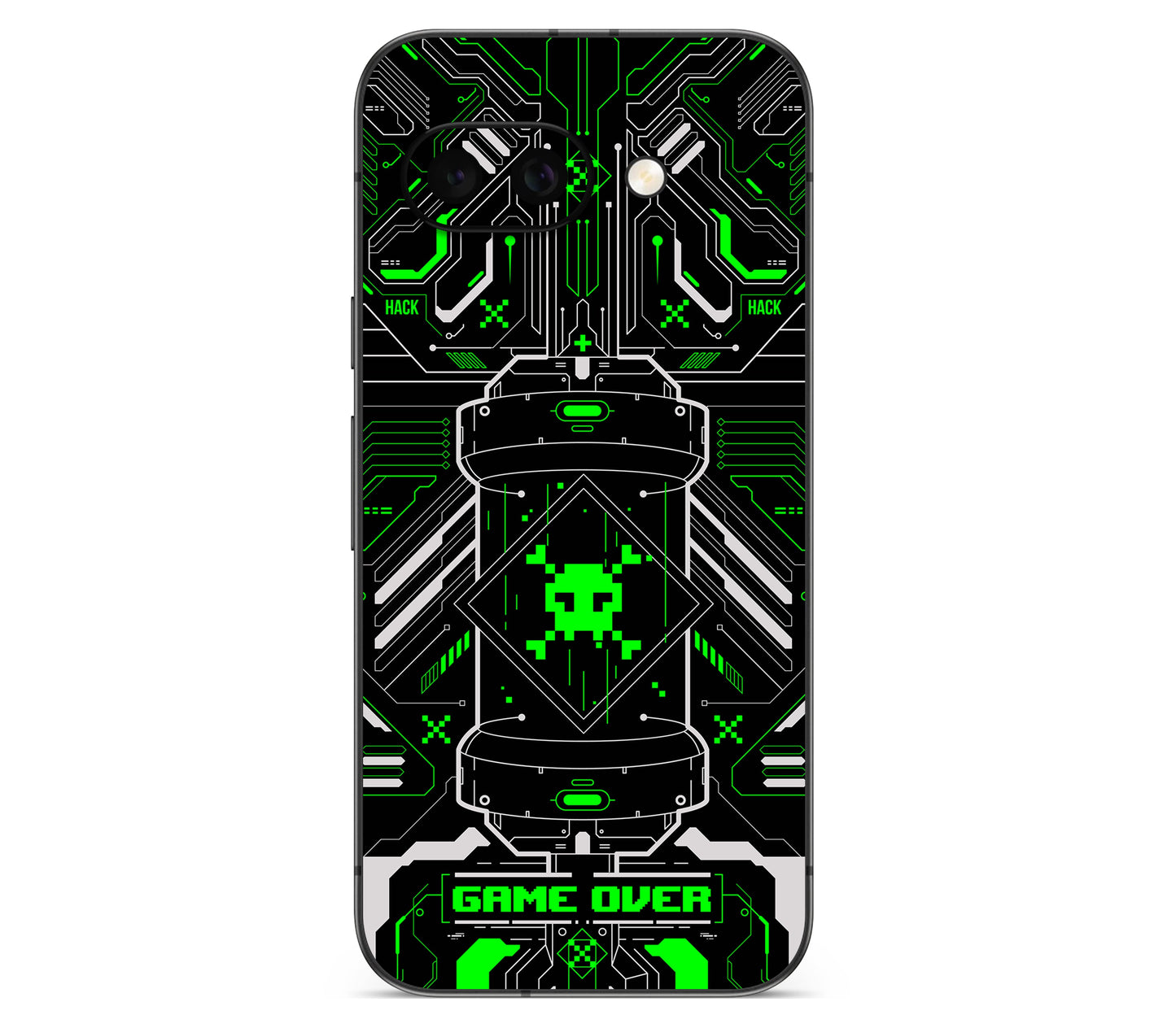 Google Pixel 10A skin, Fatal Error (Acid), back skin