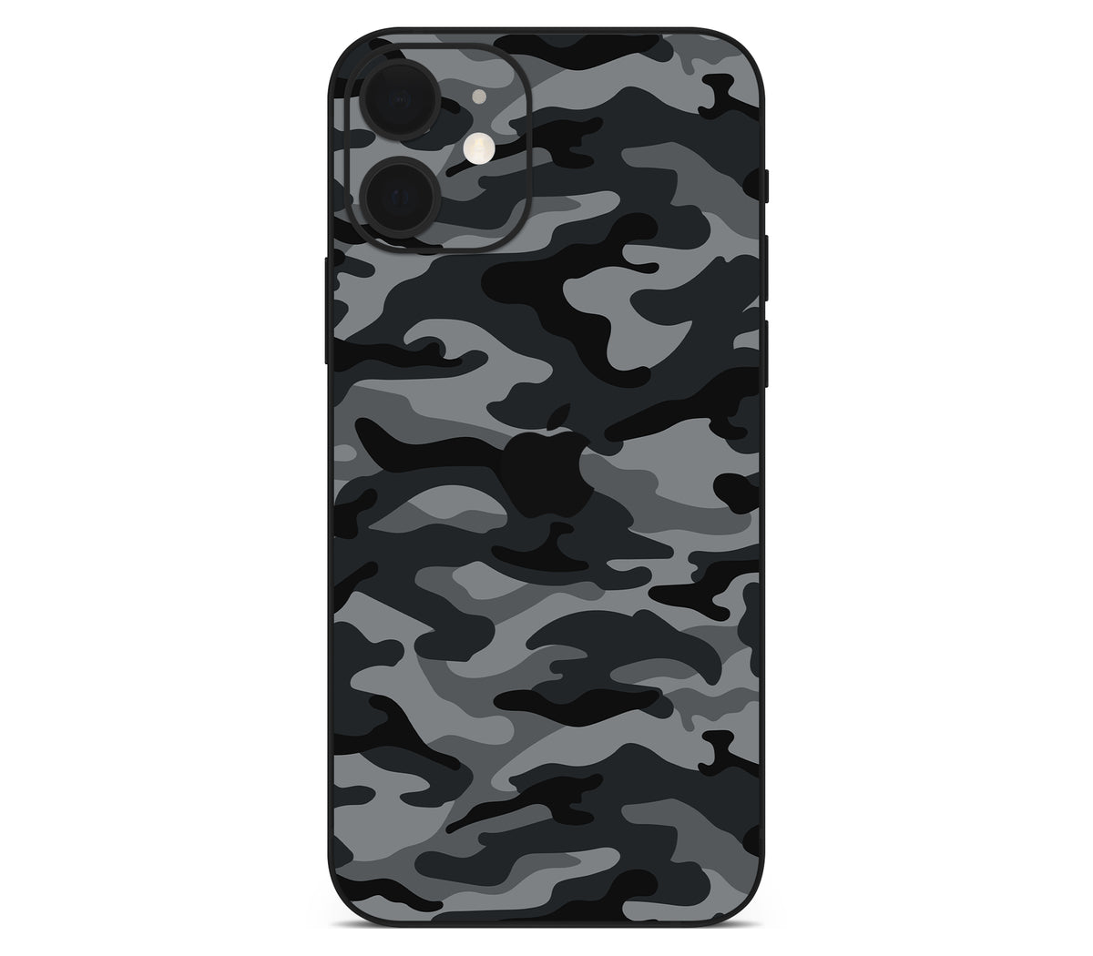 iPhone 12 skin, Urban Camo, back skin with logo cutout