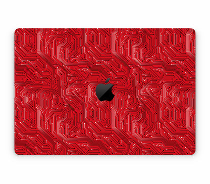 MacBook Air 15" (2025, M4) skin, REDLINE, top skin with logo cutout