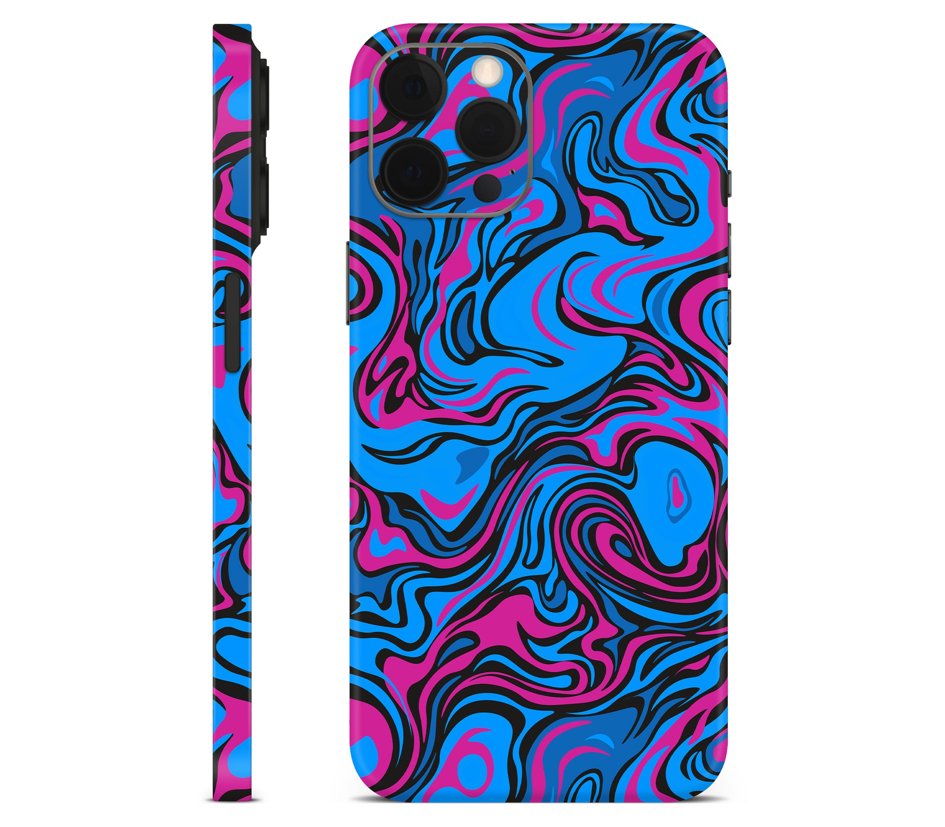 iPhone 12 Pro Max skin, Brain Drain, full wrap without logo cutout