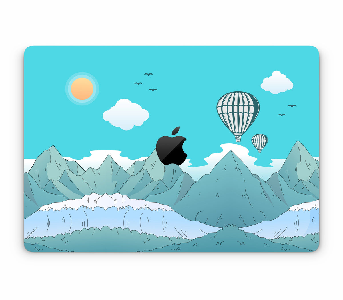 MacBook Air 15" (2025, M4) skin, Altitude Error, top skin with logo cutout