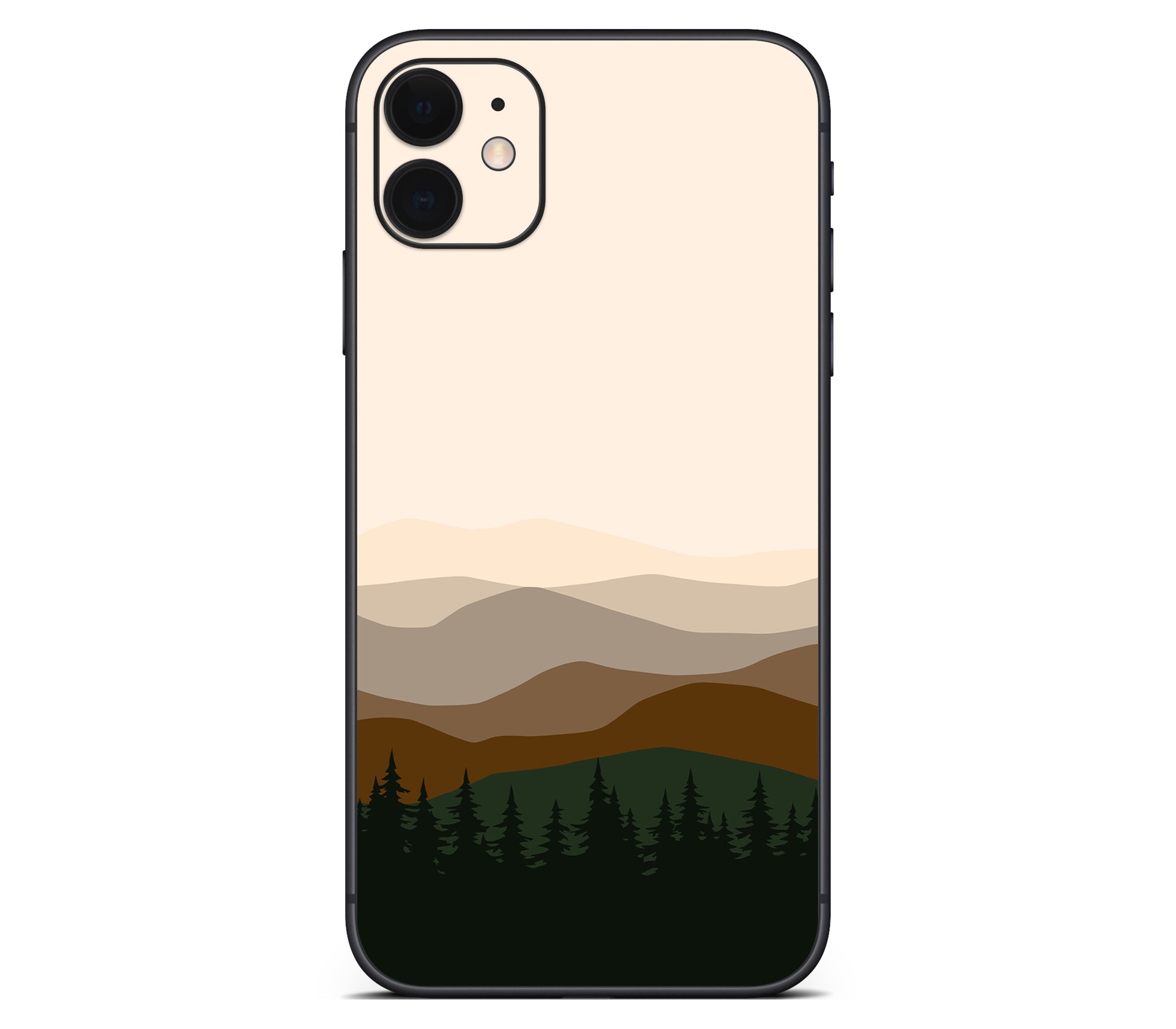 iPhone 11 skin, Sierra Dusk, back skin without logo cutout
