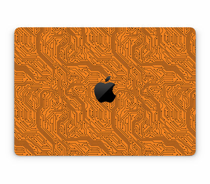 MacBook Pro 14" (2025, M5) skin, Pulse Grid, top skin with logo cutout