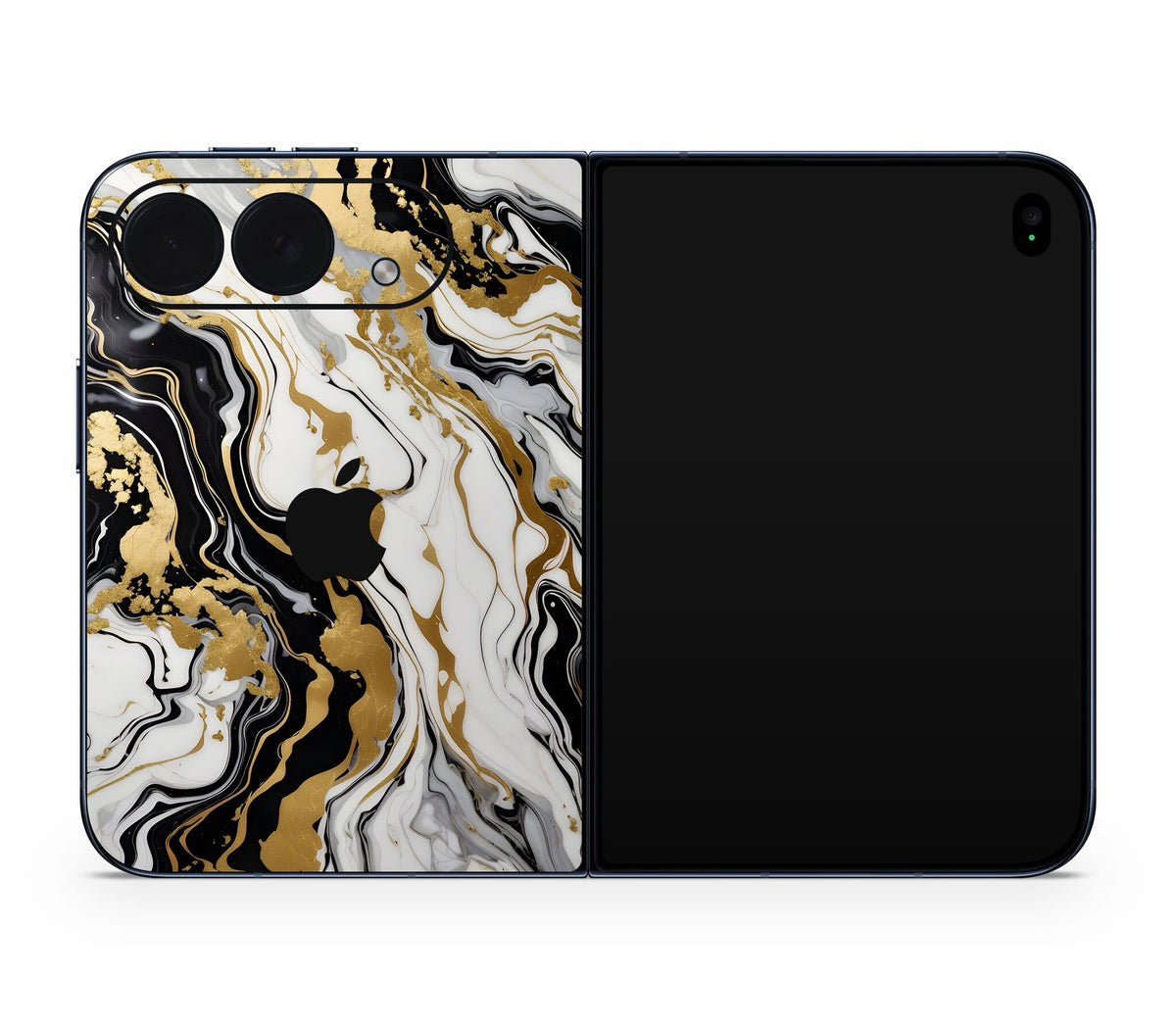 iPhone Duo skin, Gold Flare, back skin with logo cutout