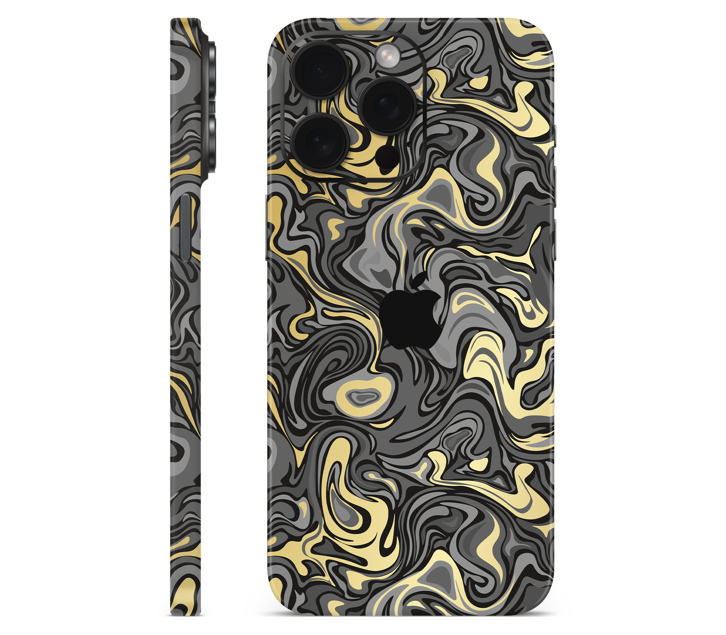 iPhone 15 Pro skin, Damnation, full wrap with logo cutout