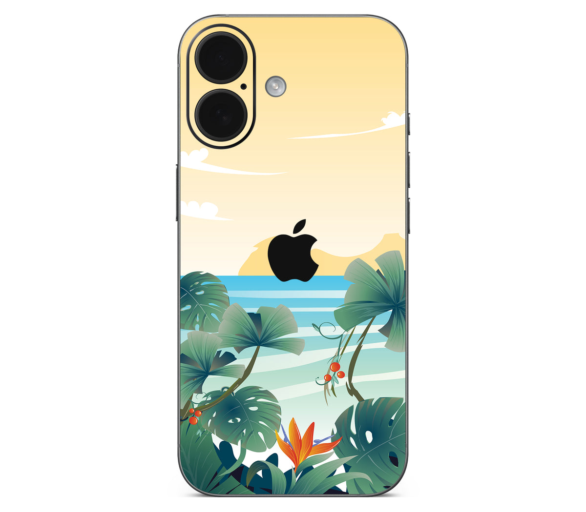 iPhone 17 skin, Sizzle Bay, back skin with logo cutout
