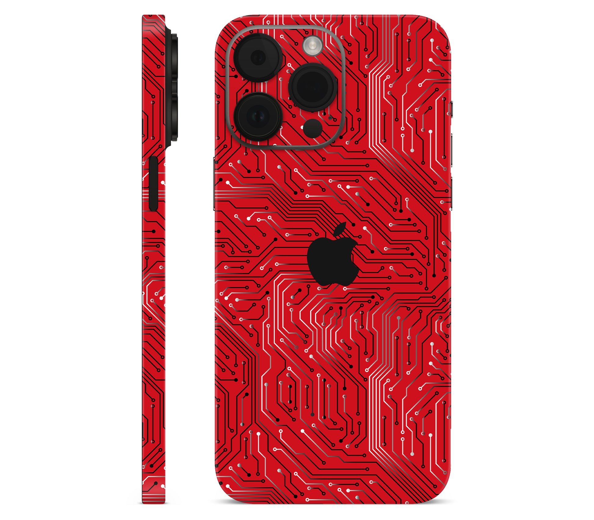 iPhone 14 Pro Max skin, REDLINE, full wrap with logo cutout