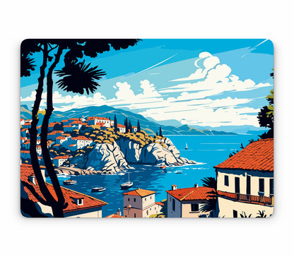 MacBook Air 13" (2022, M2) skin, Coastal Clouds, top skin without logo cutout