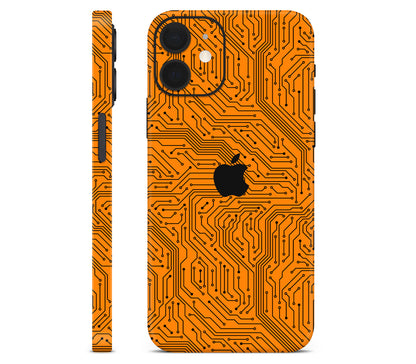 iPhone 12 skin, Pulse Grid, full wrap with logo cutout