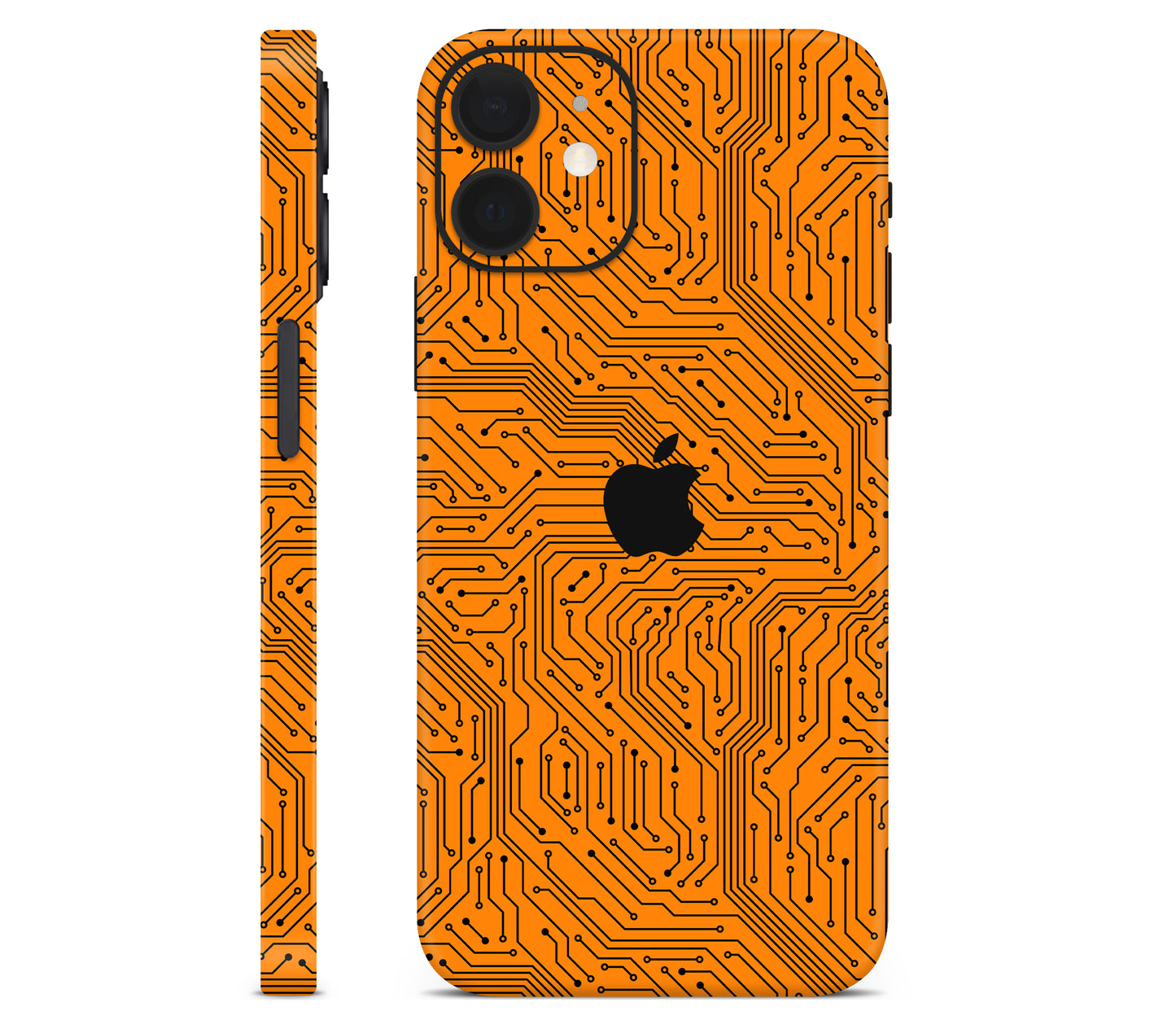 iPhone 12 Mini skin, Pulse Grid, full wrap with logo cutout