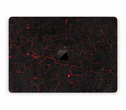 MacBook Air 15" (2025, M4) skin, Hellcrack, top skin with logo cutout