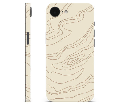 iPhone 16e skin, Dune, full wrap without logo cutout