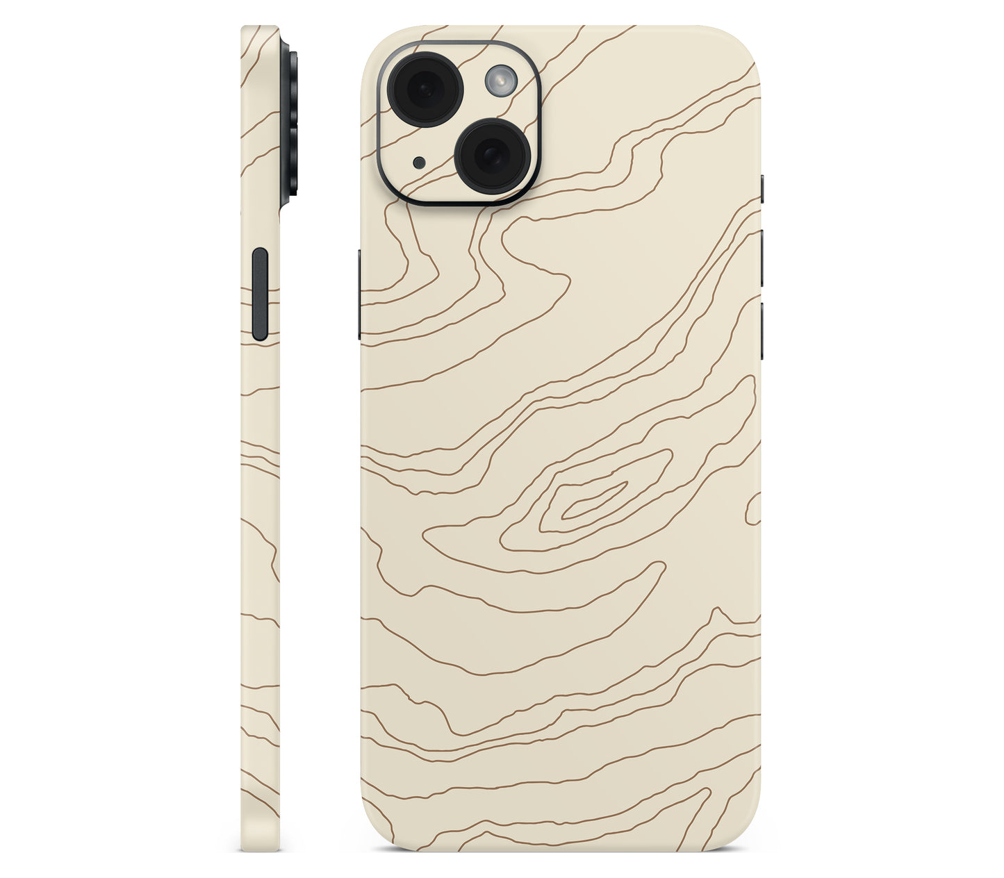 iPhone 15 Plus skin, Dune, full wrap without logo cutout