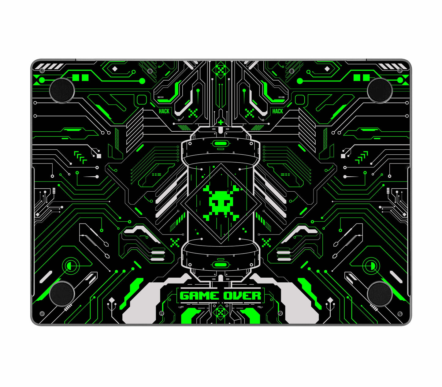MacBook Pro 16" (2024, M4) skin, Fatal Error (Acid), bottom skin
