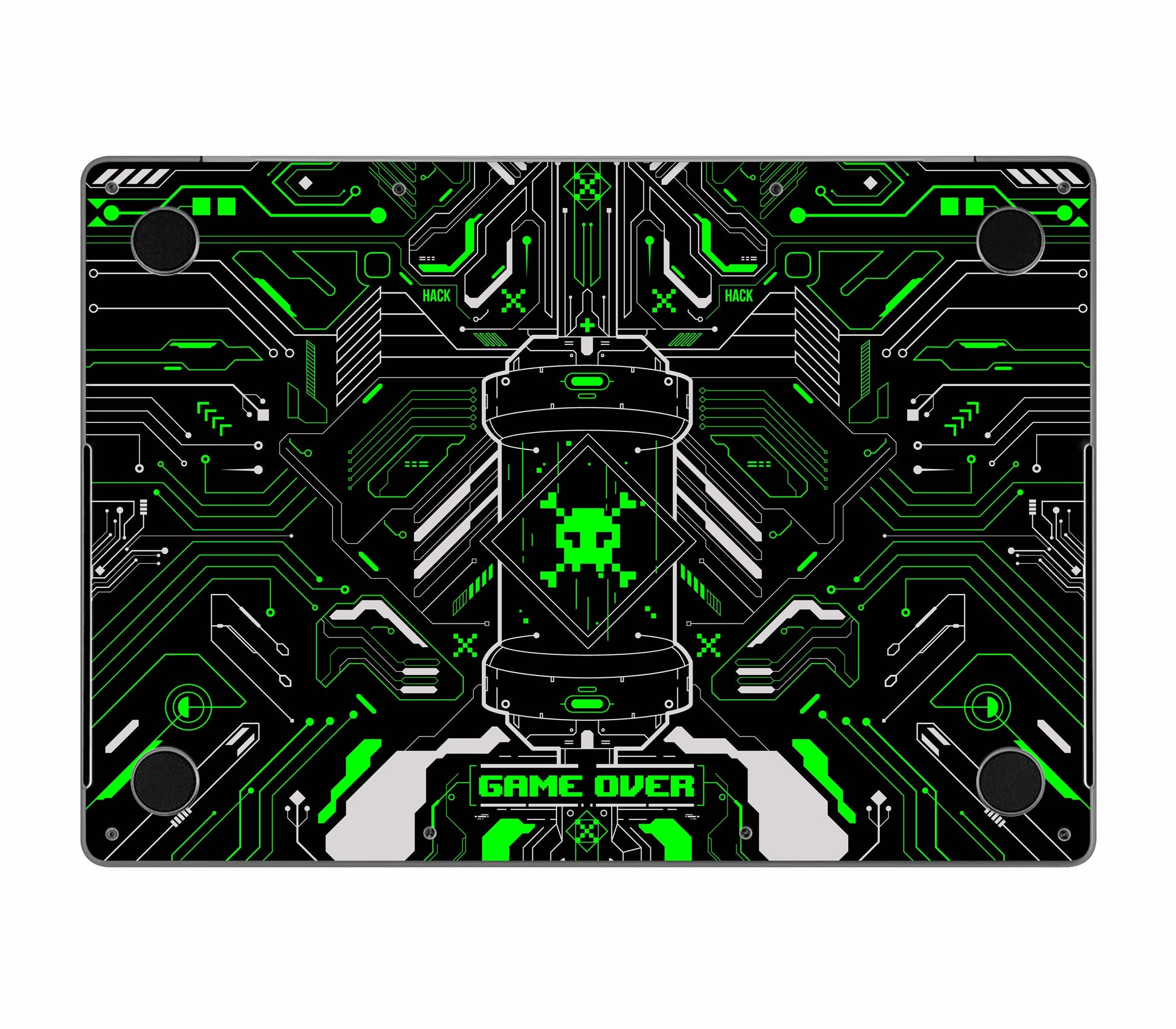 MacBook Pro 16" (2024, M4) skin, Fatal Error (Acid), bottom skin