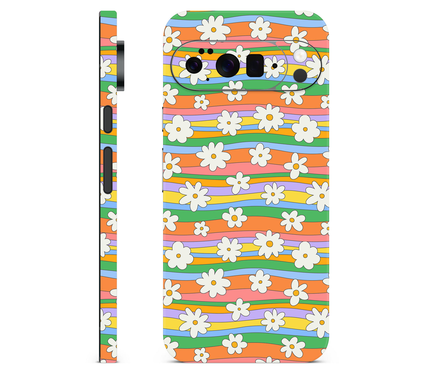 Google Pixel 11 Pro XL skin, Daisy Drift, full wrap skin