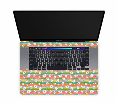 MacBook Pro 16" (2020, Touch Bar) skin, Daisy Drift, top skin without logo cutout