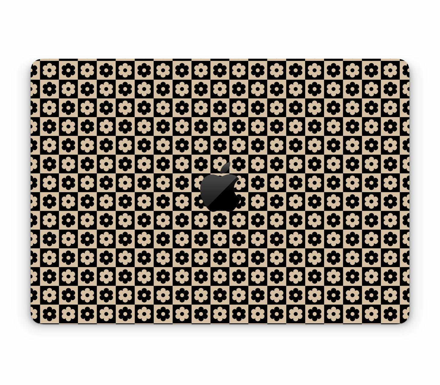MacBook Pro 15" (2019, Touch Bar) skin, Floral Grid, top skin with logo cutout