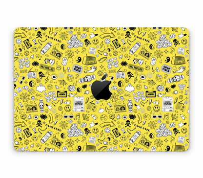 MacBook Pro 14" (2025, M5) skin, 90’s Nostalgia, top skin with logo cutout