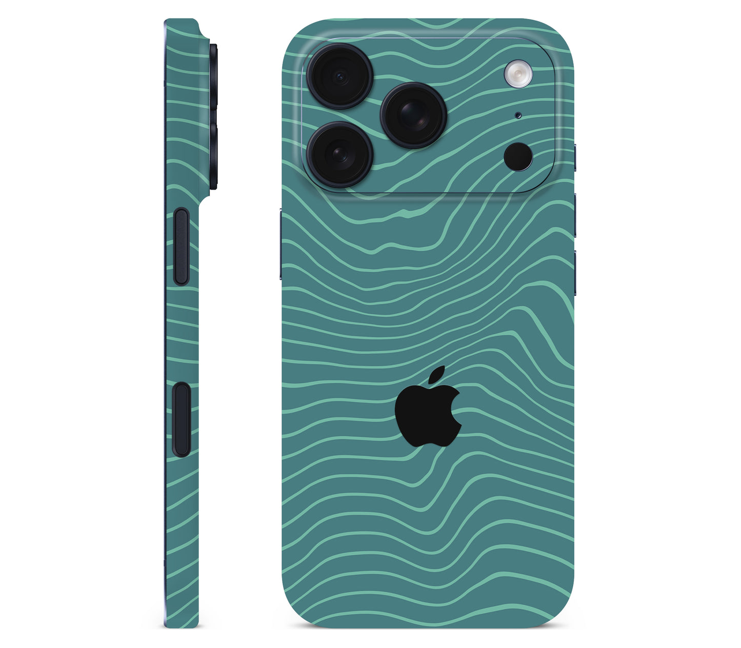 iPhone 17 Pro skin, Tide, full wrap with logo cutout