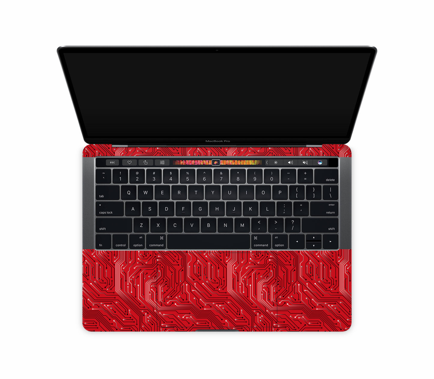 Macbook Pro 13" (2016-2019) Touch Bar skin, REDLINE, inside skin