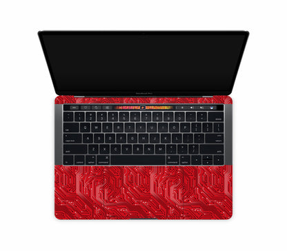 Macbook Pro 13" (2016-2019) Touch Bar skin, REDLINE, inside skin