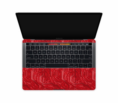 Macbook Pro 13" (2016-2019) Touch Bar skin, REDLINE, inside skin