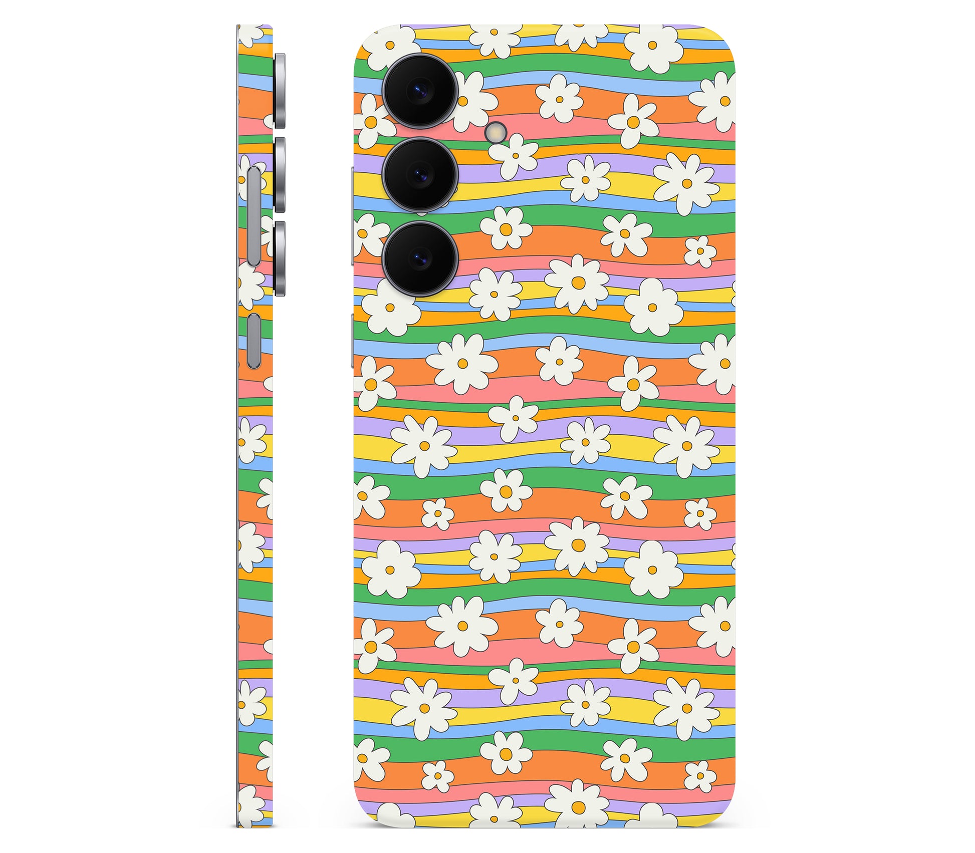 Galaxy S25 FE skin, Daisy Drift, full wrap skin