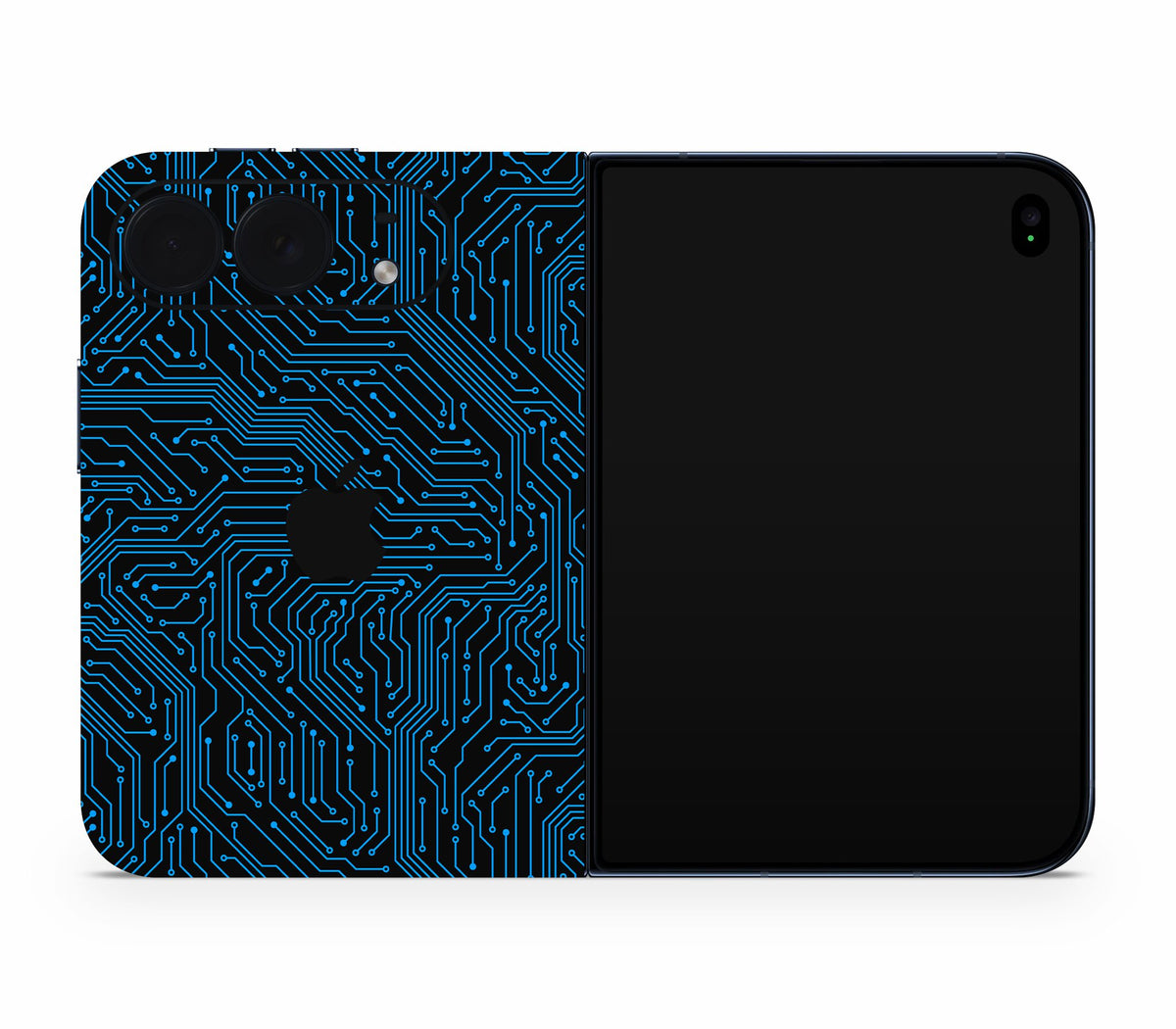 iPhone Duo skin, Eternal Blue, full wrap with logo cutout