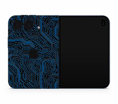 iPhone Duo skin, Eternal Blue, full wrap with logo cutout