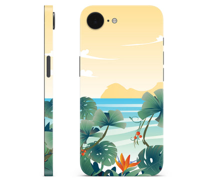 iPhone 17e skin, Sizzle Bay, full wrap without logo cutout