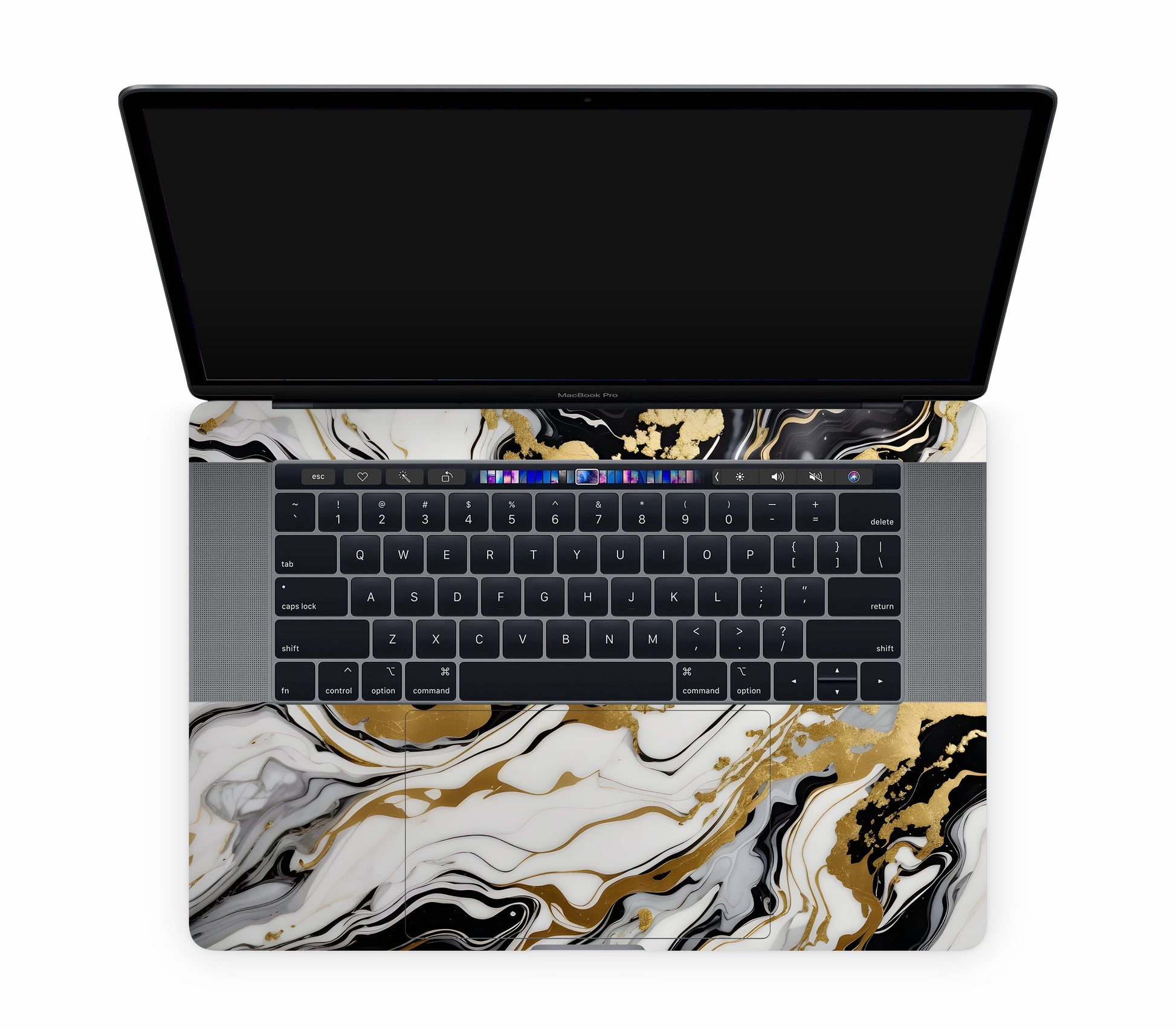 MacBook Pro 15" (2019, Touch Bar) skin, Gold Flare, inside skin