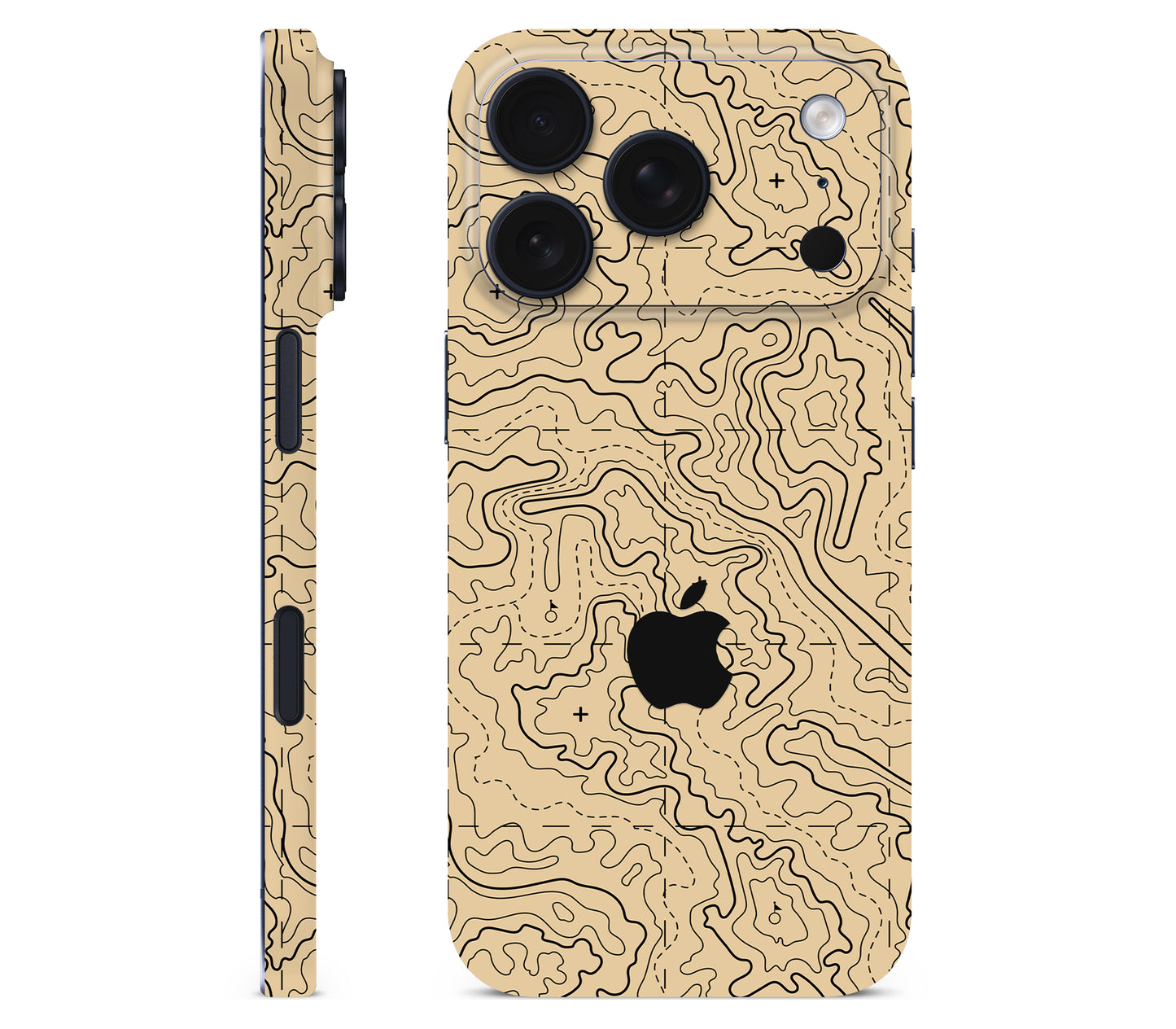 iPhone 17 Pro skin, Lockdown (Sandline), full wrap with logo cutout