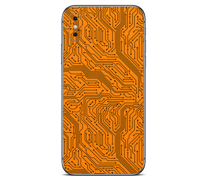 iPhone X skin, Pulse Grid, back skin without logo cutout