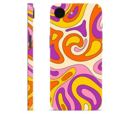iPhone 17e skin, Psycho Vortex, full wrap without logo cutout