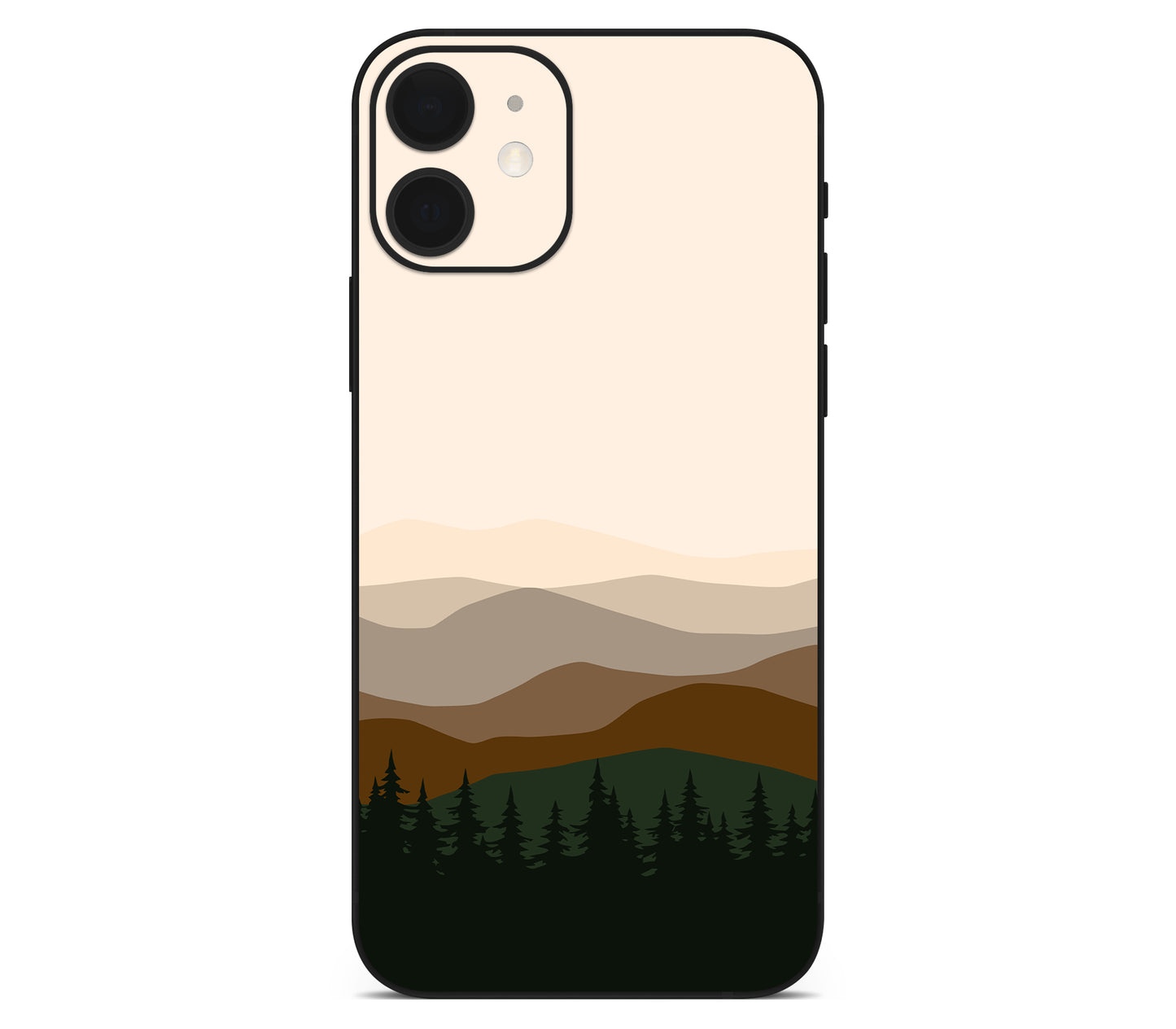 iPhone 12 Mini skin, Sierra Dusk, back skin without logo cutout