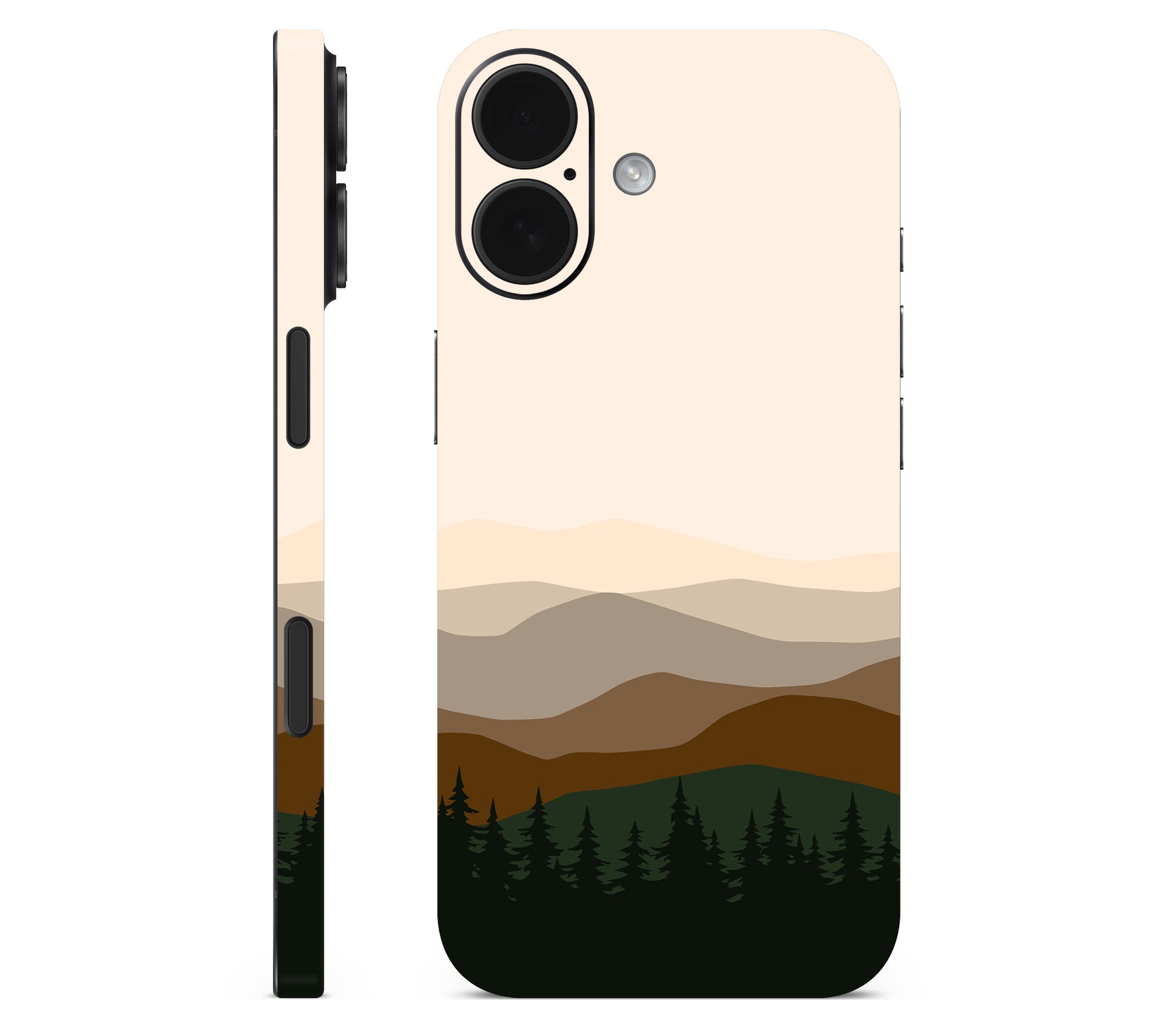 iPhone 17 skin, Sierra Dusk, full wrap without logo cutout