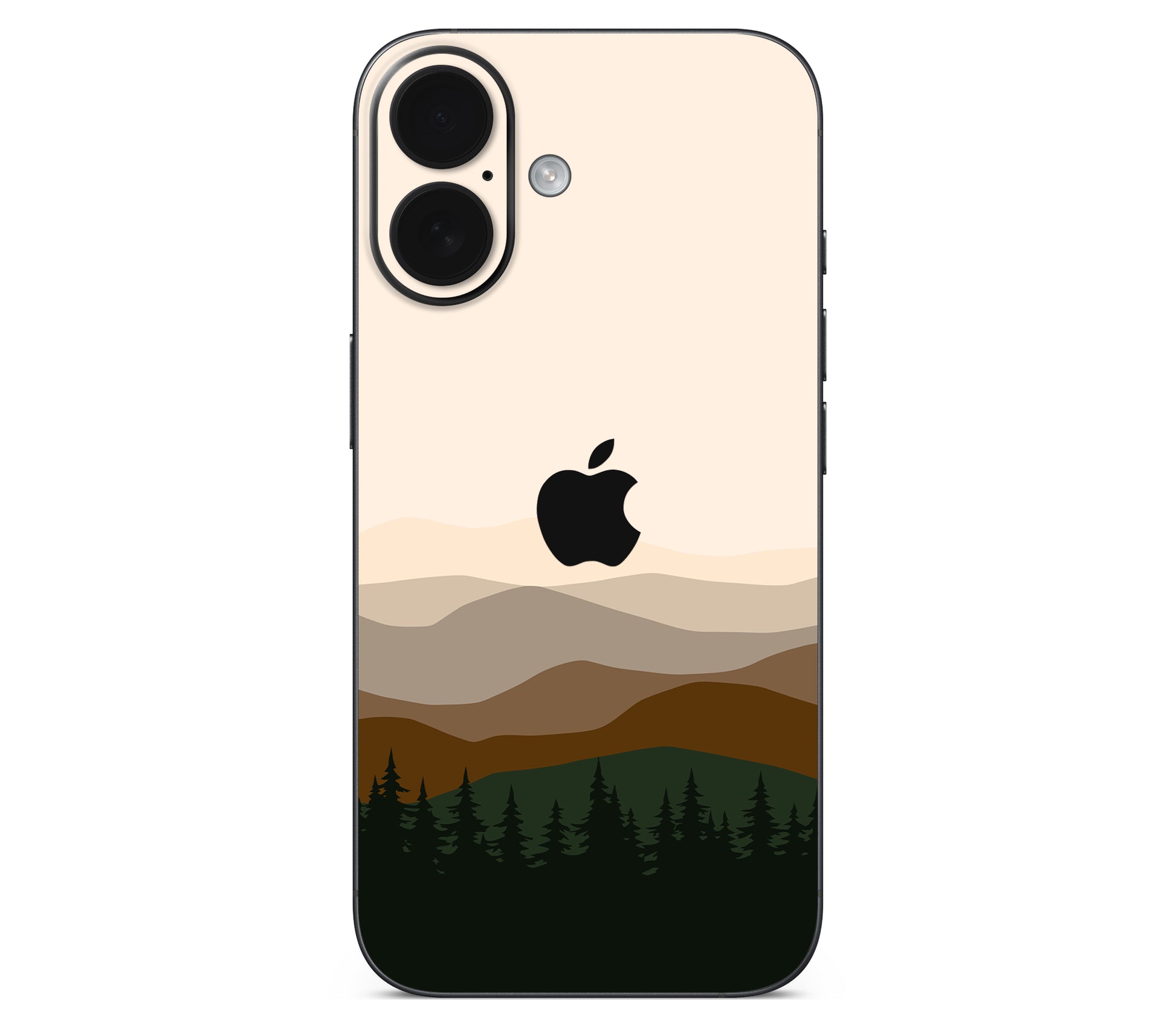 iPhone 16 skin, Sierra Dusk, back skin with logo cutout