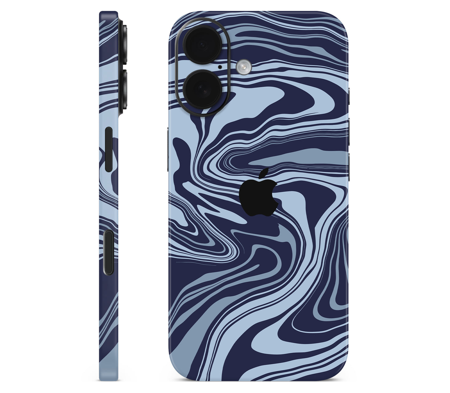 iPhone 16 Plus skin, Vertigo (Blur), full wrap with logo cutout